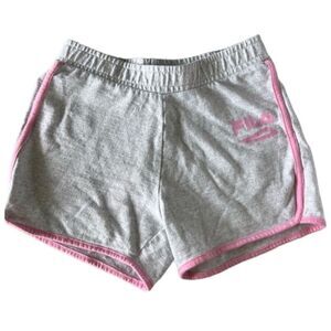 Fila girls size medium 10/12 shorts Gray Grey Pink Logo